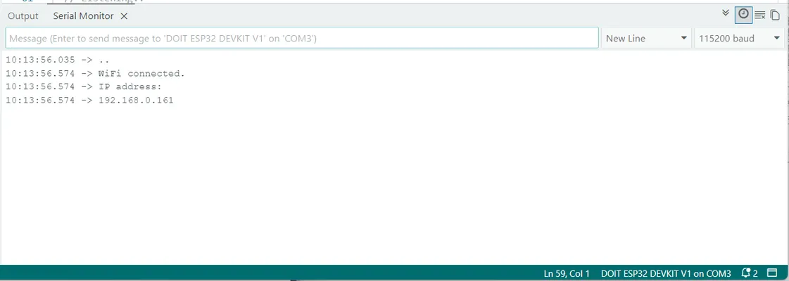 Gambar serial monitor